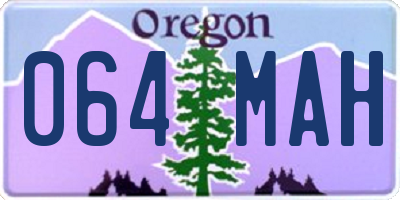 OR license plate 064MAH