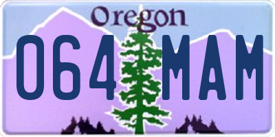 OR license plate 064MAM