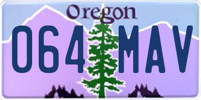 OR license plate 064MAV