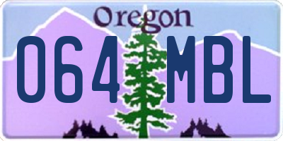 OR license plate 064MBL