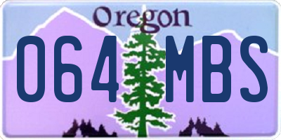 OR license plate 064MBS