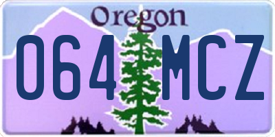 OR license plate 064MCZ