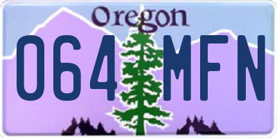 OR license plate 064MFN