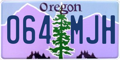 OR license plate 064MJH