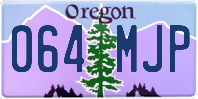 OR license plate 064MJP