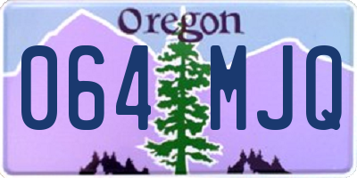 OR license plate 064MJQ