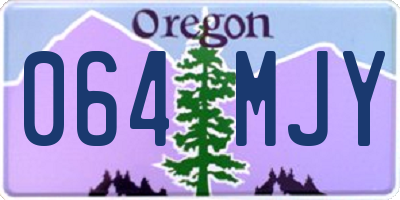 OR license plate 064MJY
