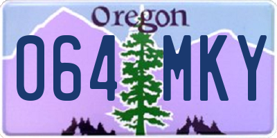 OR license plate 064MKY
