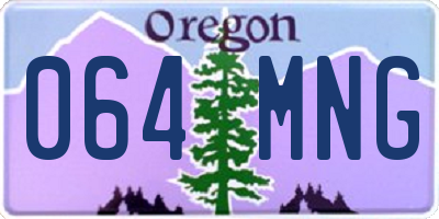 OR license plate 064MNG