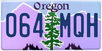 OR license plate 064MQH