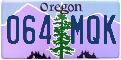 OR license plate 064MQK