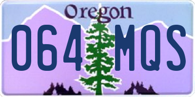 OR license plate 064MQS
