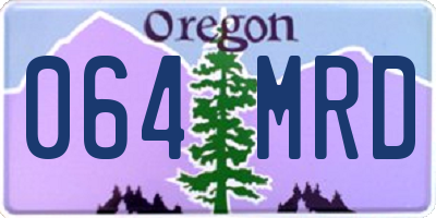 OR license plate 064MRD