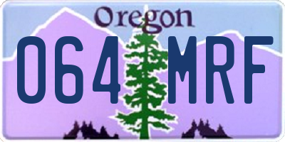 OR license plate 064MRF