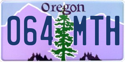 OR license plate 064MTH