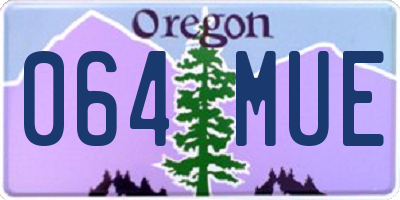 OR license plate 064MUE
