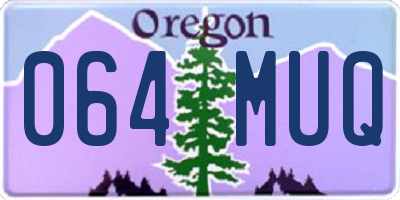 OR license plate 064MUQ
