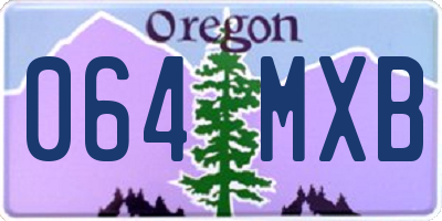 OR license plate 064MXB