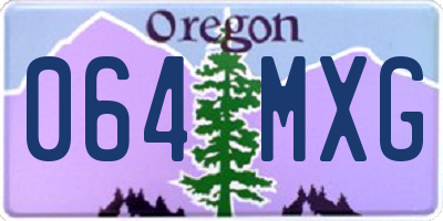 OR license plate 064MXG