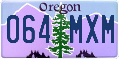 OR license plate 064MXM