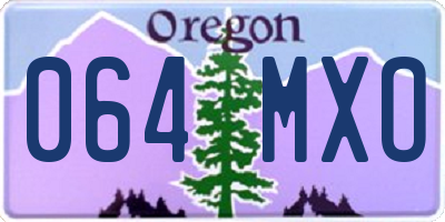 OR license plate 064MXO