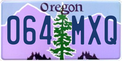 OR license plate 064MXQ