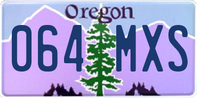 OR license plate 064MXS