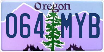 OR license plate 064MYB