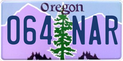 OR license plate 064NAR