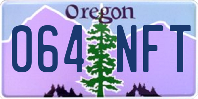 OR license plate 064NFT