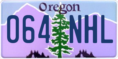 OR license plate 064NHL