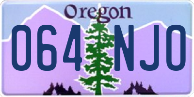 OR license plate 064NJO