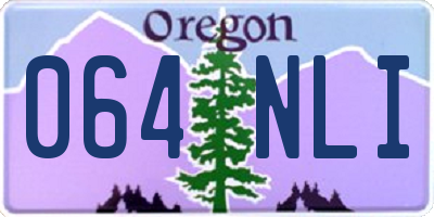OR license plate 064NLI