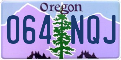 OR license plate 064NQJ