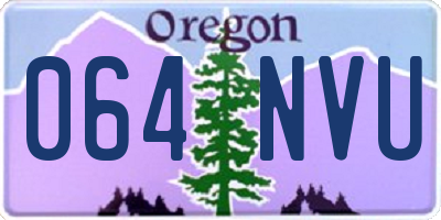 OR license plate 064NVU