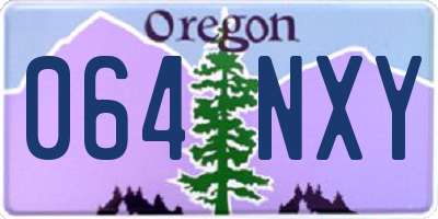 OR license plate 064NXY