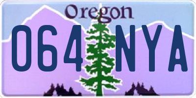OR license plate 064NYA