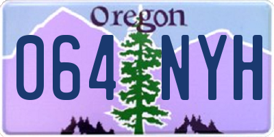OR license plate 064NYH