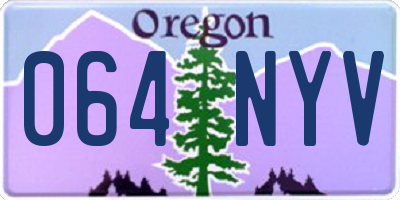 OR license plate 064NYV