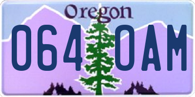 OR license plate 064OAM