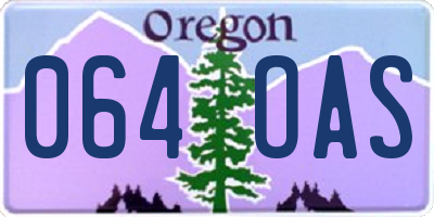 OR license plate 064OAS