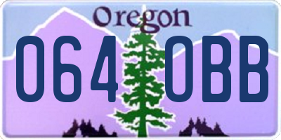 OR license plate 064OBB