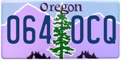 OR license plate 064OCQ