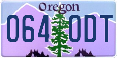 OR license plate 064ODT