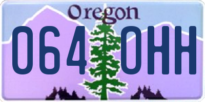 OR license plate 064OHH