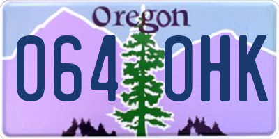 OR license plate 064OHK