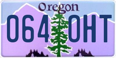 OR license plate 064OHT