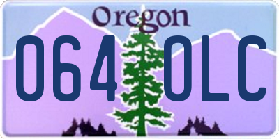 OR license plate 064OLC