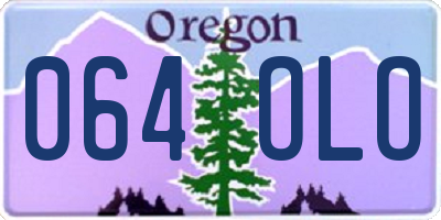 OR license plate 064OLO