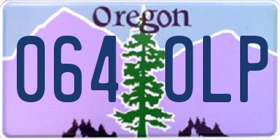 OR license plate 064OLP